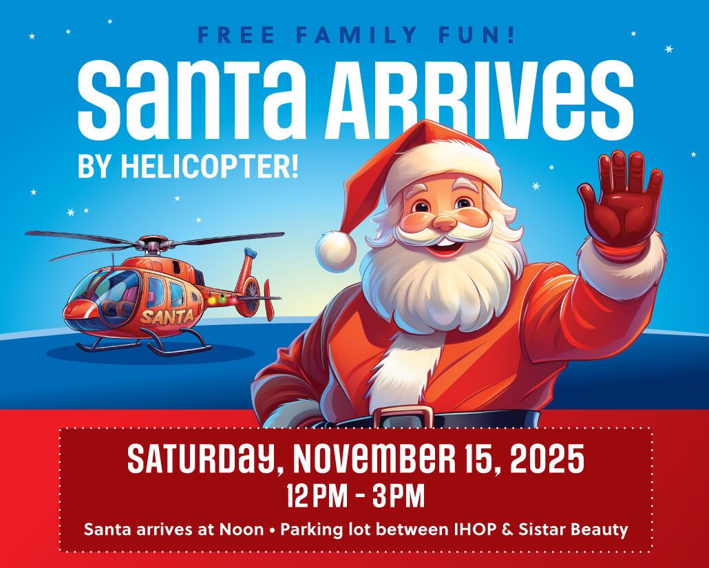 Santa Arrives by Helicopter | Winston Plaza